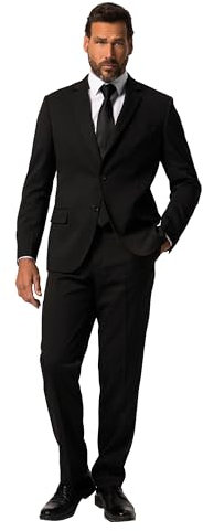 JP 1880 Herren große Größen Übergrößen Menswear L-8XL JP1880 Anzug Konan, 2-TLG, FLEXNAMIC®, Business, bis Gr. 72/36 schwarz 60 833930100-60