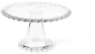 H&H-Collier, Alzata, per dolci, in vetro, trasparente, 21 cm