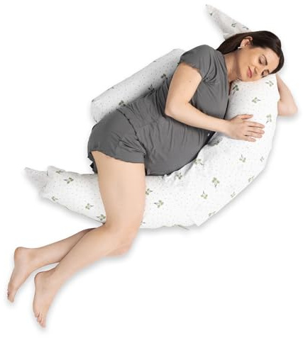 Koala Babycare Cuscino Gravidanza per Dormire XXL Sfoderabile - Cuscino Allattamento Ipoallergenico ed Ergonomico - Federa esterna 100% Cotone