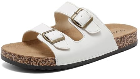 zaxunai Ciabatte Donna Estive Sandali Sughero Plantare Dobbia Fibbia Moda Antiscivolo Gomma Suole Scarpe