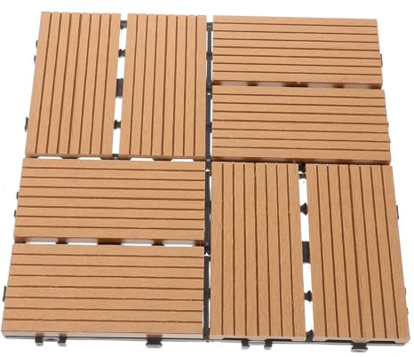 jojofuny Piastrelle Interlock Per Esterni Pavimentazione Facile Da Installare Per Balconi e Patios Resistente Agli Agenti Atmosferici Chiarissimo Confezione Da M²