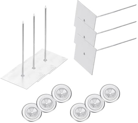 PATIKIL 100mm Broches d'isolation auto-adhésives, 50 ensembles de rondelles de verrouillage auto-adhésives en aluminium de 2 pouces pour panneaux muraux, de sol et de plafond en mousse