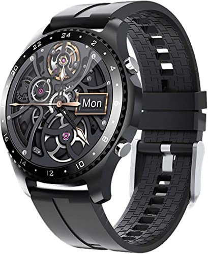 BSLHLS avec traqueur de température corporelle, téléphone Bluetooth, Lecteur de Musique, traqueur étanche IP67 d'activité d'athlète, avec Moniteur de fréquence Cardiaque Android IOS/6249(Black)