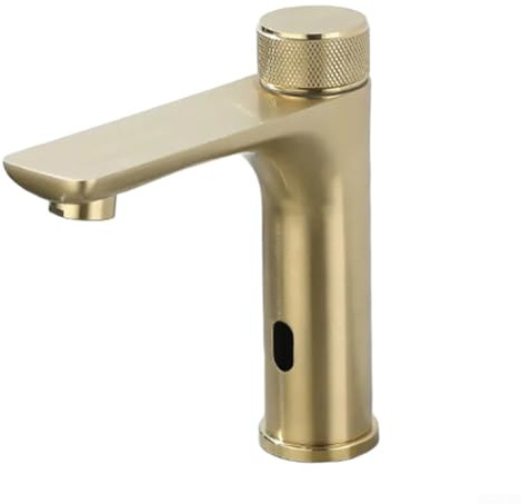 Rubinetto touch in acciaio inossidabile 304 con sensore a infrarossi Controllo dell'acqua calda e fredda senza sforzo (oro)