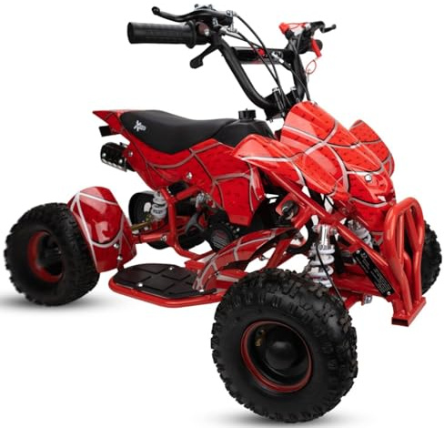 Mini cuatrimoto para niños, quad, todoterreno, 2 tiempos, gasolina, color rojo, 50 cc