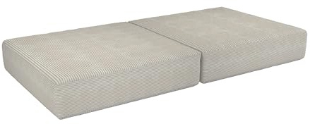 POKAR Matratze für Modulares Kindersofa | Faltmatratze 160x80x15 cm | Ergänzungselement für Spielsofa aus Schaumstoff mit Cord-Bezug | Oeko-Tex 100 Zertifiziert | Sandige Dämmerung