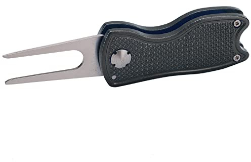 CHICIRIS Tenedor Verde de, Herramienta Plegable de Acero Inoxidable con Marcador de Bola Magnético para Mantenimiento del Campo (Black)