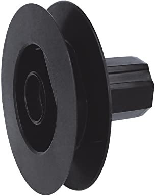 Amig - Poulie à disque en nylon noir pour roulement d'axe de volets roulants - Pour courroies de 18 mm, tubes de 42 mm et châssis en aluminium - Diamètre 120 mm