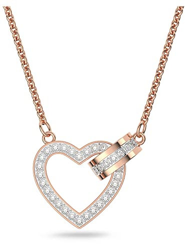 Swarovski womens Lovely Necklace Rose Gold shiny Crystal, Lovely Necklace, White rose gold, One Size