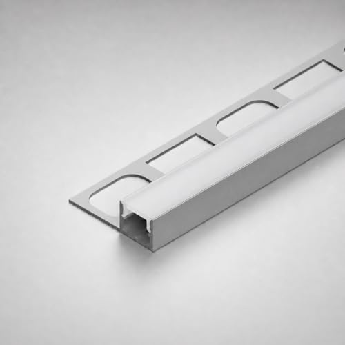 LEDBRITE LED Aluminium Profile 2M / 6.6FT Channel with Cover, Diffusers, End Caps, Mounting Clips for Plaster, Marble, Tile (5)