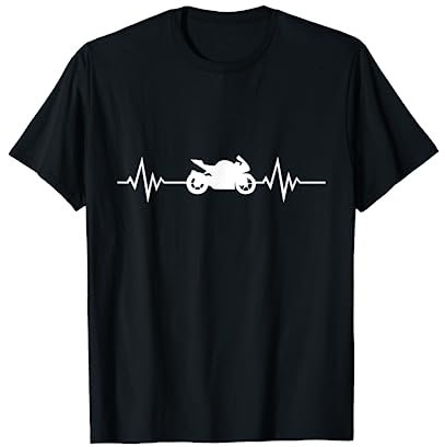 Motocicleta - Moto - Latido del corazón de un motociclista Camiseta