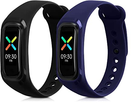 kwmobile 2X Sportarmband kompatibel mit Oppo Band Sport Armband - Fitnesstracker Band Set aus TPU Silikon