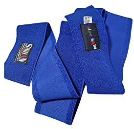 KENDO BLUE Japanese OBI-BELT Elasticated- Flexi 'KURO' Obi Belt Iaido- KENDO, AIKIDO - 400cm x 8cm Easy Comfortable Tie