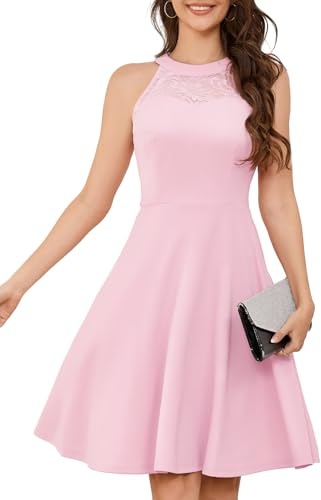 Bbonlinedress Aftonklänningar, eleganta för bröllopsgäster, festklänning för damer, halterneck, konfirmationsklänningar, brudtärneklänningar, cocktailklänning, festklänning, ROSA, M