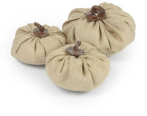 Declea Lot de 3 courges décoratives en Jute, décoration d'automne Faite à la Main pour décorer la Maison.