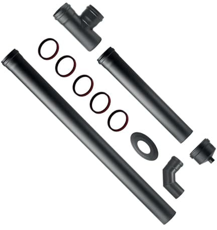 Kit d'installation pour poêle à granulés en acier de 1,2 mm ø80 mm