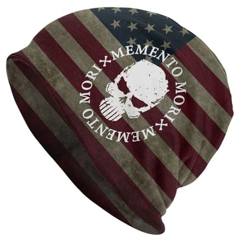 Unisex Kopfbedeckung Memento Mori-Schädel Basic Beanie Klassische Slouch Beanie Modisch Beanie Mütze Für Winter Ausflüge Reisen