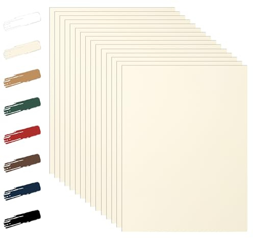Guakicae 28 Sheets Cream Cardstock 8.5 x 11 Ivory Paper, 250gsm/92lb Premium Off White Paper Card Stock for Wedding Invitations, School Crafting, Memus, DIY Card Making, Graduations, Business Cards