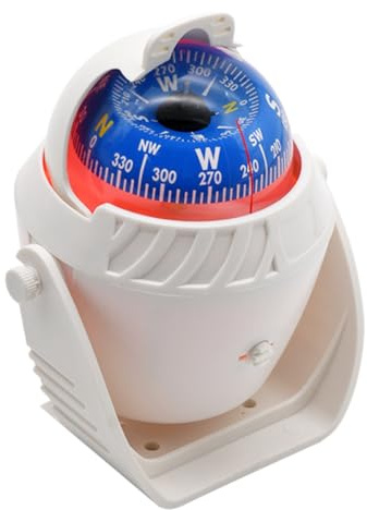 Giyofom Boussole de bateau professionnelle de navigation marine Instrument de navigation Instrument de voile avec affichage de navigation clair