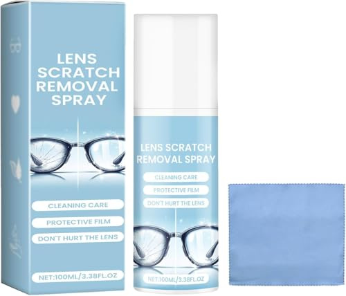 Eliminador de Arañazos para Gafas,Spray de Eliminación de Arañazos de Lentes,Lens Scratch Remover,Líquido Limpiador de Lentes,Spray Limpiador de Lentes Gafas