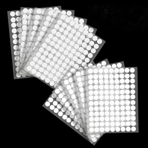 Oderra 1080 Pezzi di Adesivi Rotondi da 10 mm, 540 Paia di Punti Autoadesivi Rotondi per Fai da Te, Artigianato