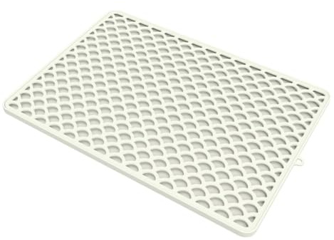 Homeponnew Alfombrilla de silicona para arena para gatos, alfombrilla desmontable de doble capa para caja de arena, comida y secado, 46,5 x 32,5 cm, negro/gris/beige