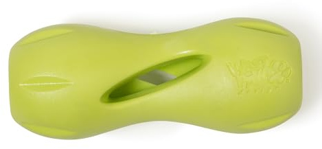 West Paw Zogoflex Qwizl Interactive Treat Dispensing Dog Puzzle Treat Toy for Dogs, Granny Smith, Large
