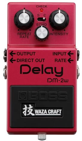 BOSS DM-2W Delay | Premium Waza Craft Gitarreneffektpedal mit analoger Schaltung | Authentische Reproduktion des BOSS DM-2 Vintage-Vibrato | Standard & Custom Spielmodi