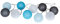 levandeo 10er Lichterkette LED Kugeln Lampions Baumwolle Blau Grau Cotton Girlande Deko Cottonballs