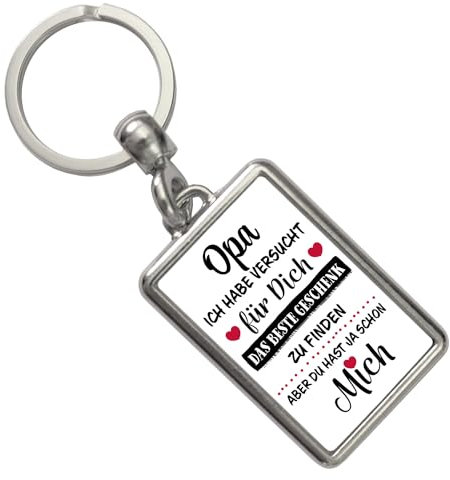 Opa - das beste Geschenk für dich bin ich Schlüsselanhänger ein schöner Schlüsselring als besondere Geschenkidee für ein Familienmitglied die von Herzen kommt