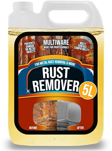MultiWare Rust Remover For Metal 5L | Rust Remover Liquid | Removes Rust On ALL Metals | Easy To Use | Water Soluble | Non Corrosive | Removes Rust Rapidly (1)