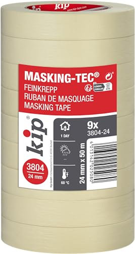 kip Masking-Tec Feinkrepp 3804-24 natur 24mmx50m 9 Rollen