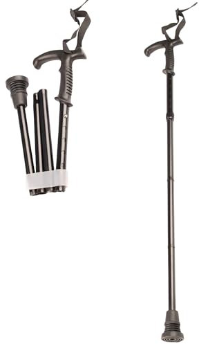 Ausziehbarer Gehstock Mit, Verstellbarer Gehstock, Faltbare Gehstöcke Für Frauen Und Männer, Geeignet Für Menschen Mit Instabilem Gang Belastung 100 kg - Stabil und Komfortabel für Senioren