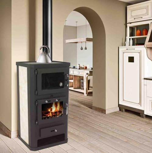 Poêle à bois 10 kW + plaque de cuisson Classe d'efficacité énergétique A 56312 AWZ
