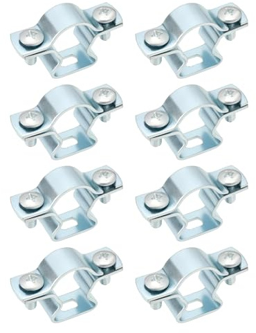EMSea Lot de 8 Colliers de Serrage en Acier Galvanisé Collier d'espacement de Tuyau M20 Convient Aux Tuyaux de 19 à 23 mm de Diamètre Support Robuste pour Plomberie CVC Et Construction