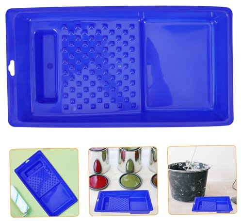 Hemobllo Vasca colorata in plastica per miscelazione, supporto per colori con vaschetta profonda per miscelazione pigmentata per pittura pulita, strumento per la pittura a parete per alleviare le mani