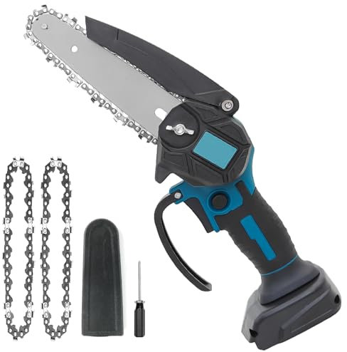 Mini Akku Kettensäge 6 Zoll für Bosch GBA/GBA ProCORE Akku, 18V Elektro Kettensäge Handkettensäge für Gartenarbeit, Holzschneiden und Beschneiden (Ohne Akku)