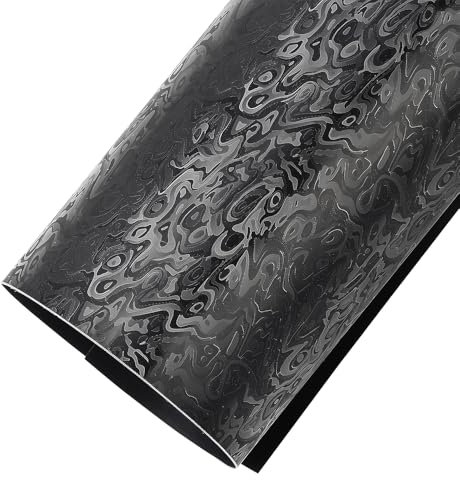 Blueshyhall Autofolie Forged Carbon mit Wolkenmuster und Regenbogen Effekt, Car Wrapping Folie Schwarz Glanz Motiv, Tuning Folie Innen Außen mit Luftkanälen für Auto Motorrad Fahrrad (30 x 152 cm)