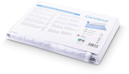 Waschbare Inkontinenz Bettunterlage – 85 x 90 cm – Mit Flügeln – Saugstark & rutschfest – Bis 95°C Waschbar – Matratzenschutz Wasserdicht – Atmungsaktiv – Trocknergeeignet – Weiß