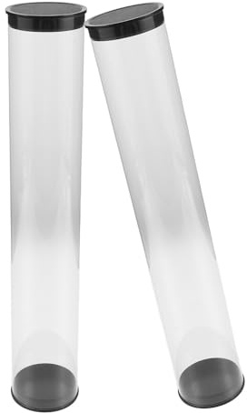 TOVINANNA 2 Pezzi Contenitore per Palline da Golf Portatile, Tubo Cilindrico Trasparente in Plastica, Capacità Fino a 6 Palline, per Allenamento e Viaggio