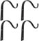 Mkouo 4 Pcs Hanging Basket Brackets Iron Wall Hooks for Hanging Lantern, Bird Feeders, Wind Chimes, Plant Planter, Coat
