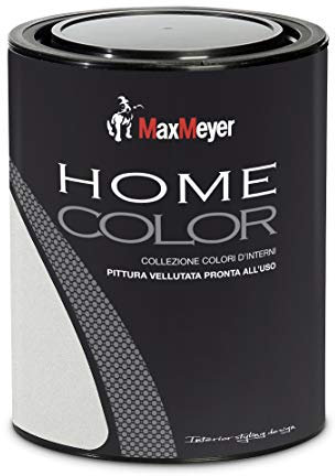 MaxMeyer Pittura colorata lavabile finitura metallizzata per interni Home Color ARGENTO 0,75 L