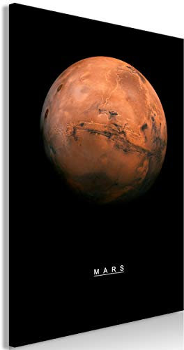 decomonkey Bilder Planeten 40x60 cm 1 Teilig Leinwandbilder Bild auf Leinwand Vlies Wandbild Kunstdruck Wanddeko Wand Wohnzimmer Wanddekoration Deko Mars