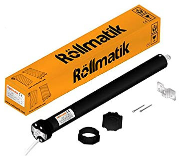 Rollmatik Motore per Tapparelle Elettriche Portata 40Kg 20Nm Finecorsa Meccanici Predisposto Per Pulsante SU/GIU Apertura Automatica Persiane