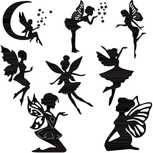 CYFUN DESIGN 8 PCS Buttrflies Fairy Girls Dies for Card Making Dancing Lovely Star Metal Cutting DIY Scrapbooking Paper Crafting Handmade Crafts Embossing Stencil Die Cuts Punch Template Mould
