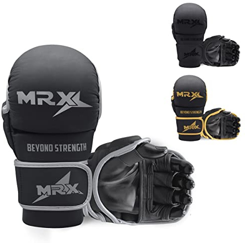 MRX MMA Professional Protective Grappling Gloves 7oz Muay Thai Training Kickboxing Punching Sparring Sports Cage Fighting Combat Glove Boxing Punching Glove Mitts