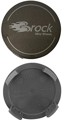 4 stycken original Brock navskydd 57 mm Dark Sparkle EM165 set om 4 navkapslar, fälgkåpor hjulnavkapslar, navskydd, fälgnavskydd, hjulnavskydd