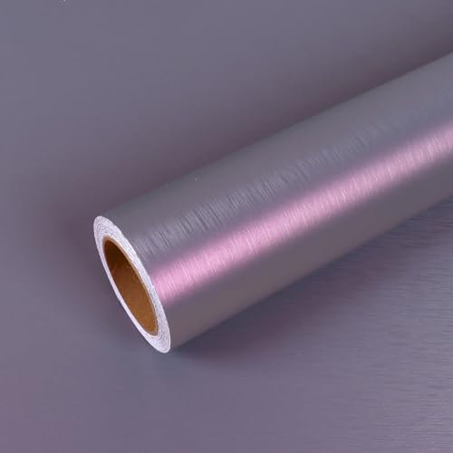 VEELIKE Papel Pintado Metálica Morado Papel Adhesivo para Frigorifico Papel Aluminio Cocina Encimera Lavable Papel de Pared Decorativo Lavavajillas Nevera Lámina Papel Tapiz Baño Comedor 40cmx300cm