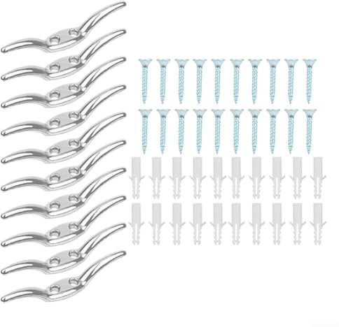 Metallhaken für Vorhänge, perfekt entworfen, um Jalousienschnüre und Wäscheleinen zu sichern (5 Stück)
