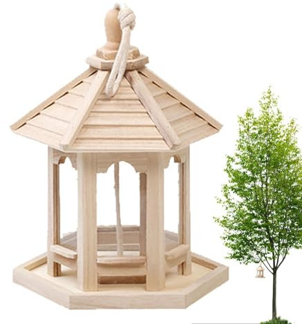 Birgus de Madera | Casas de alimentación para pájaros silvestres de madera